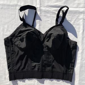 Underscore Rockabilly Longline Bullet Bra 38B Black